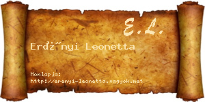 Erényi Leonetta névjegykártya